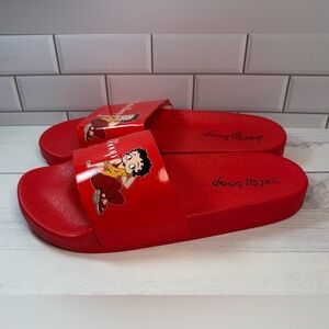 Red Betty Boop  Size:9 Women Slide Sandals